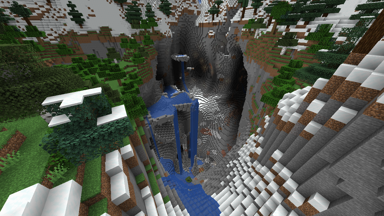 Minecraft Crater and Moutains Seed