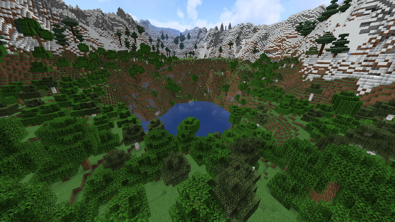 Mountains and Lake Minecraft Seed