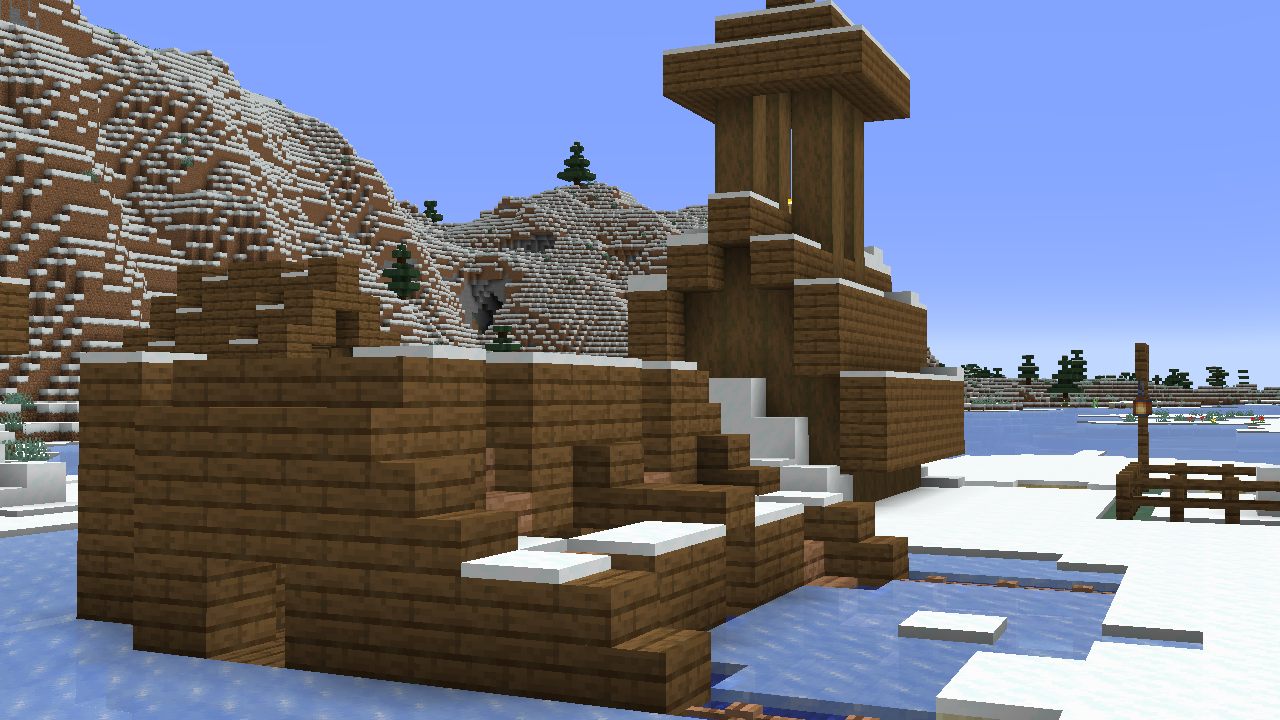 Minecraft Shipwreck Village Frozen Ocean Ice Spikes