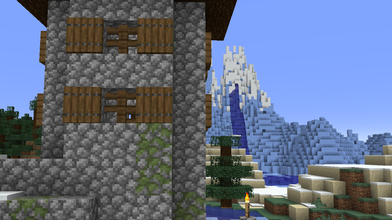 Minecraft Frozen Ocean taiga village