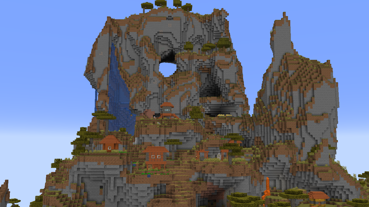 Minecraft windswept village shatterd savanna