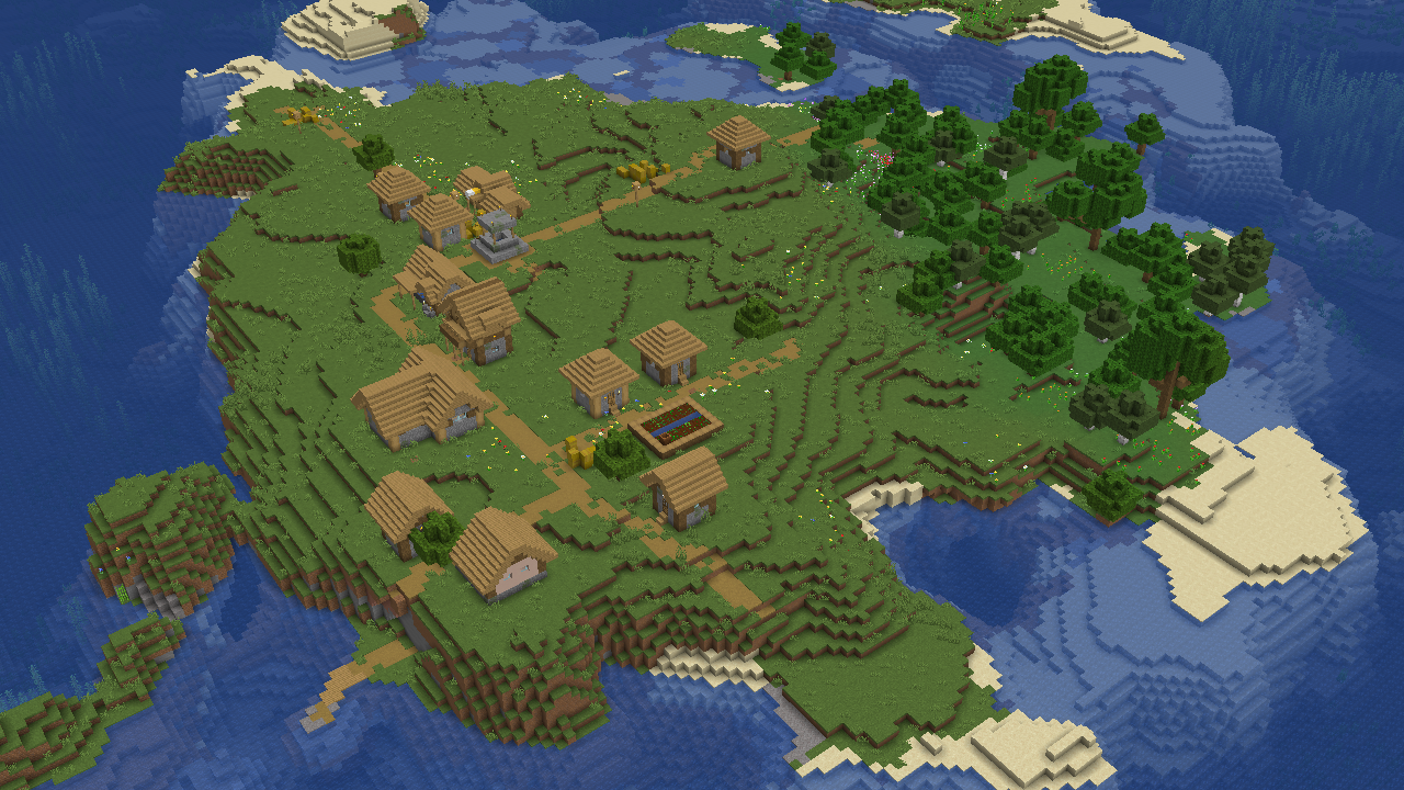 minecraft island village seed
