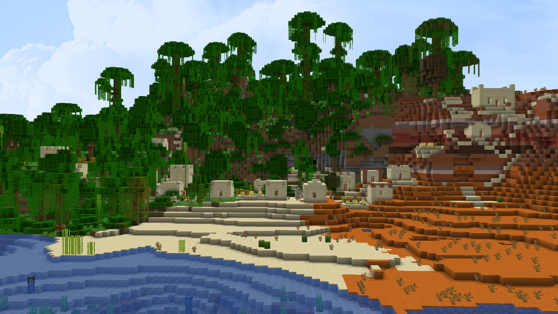 Minecraft Jungle and Mesa Village