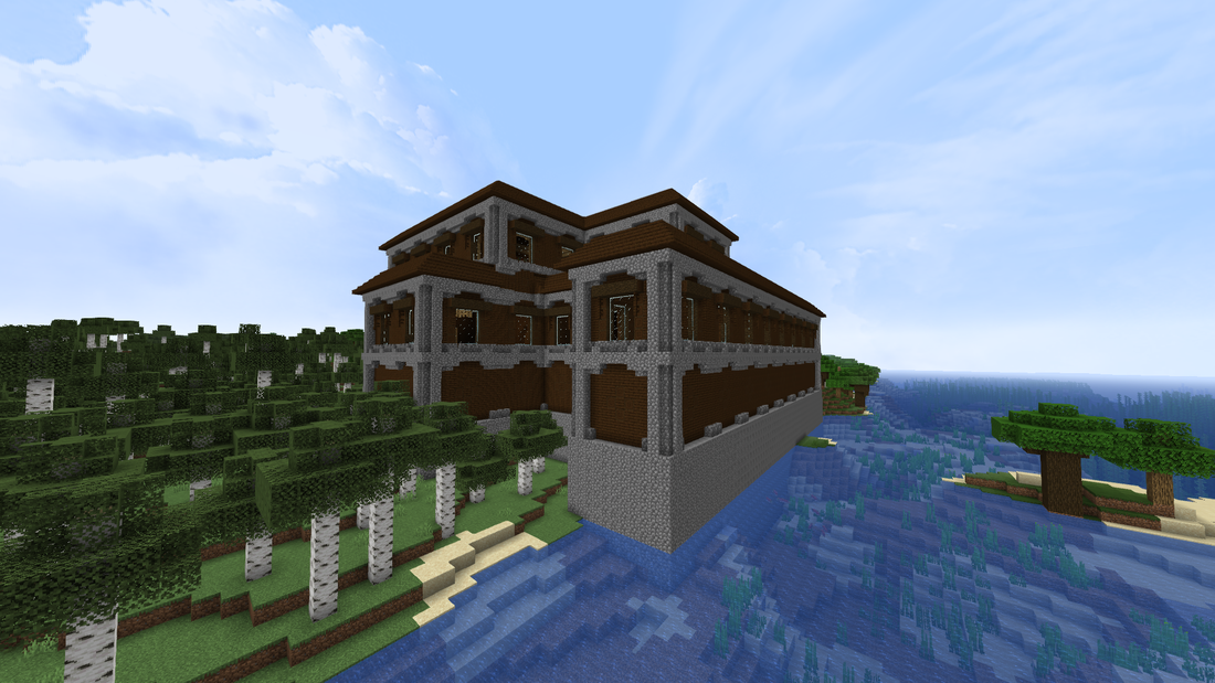 minecraft Mansion and Mushroom Island