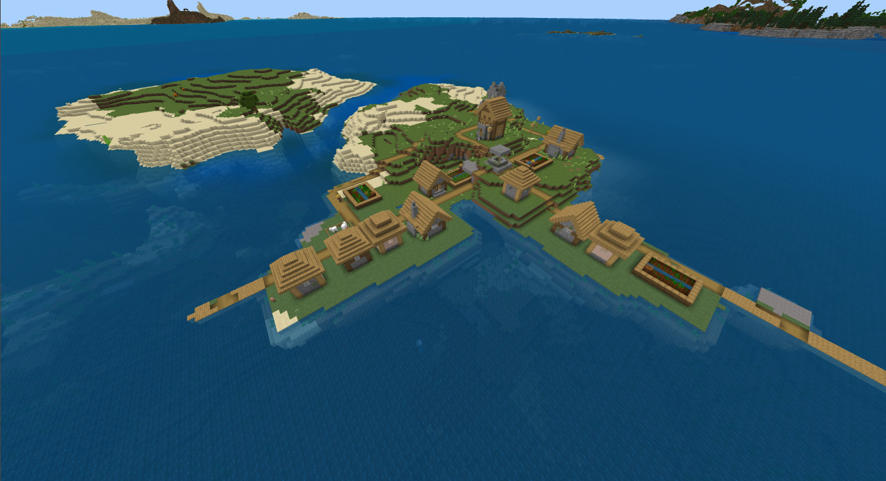 Minecraft survival island village seed